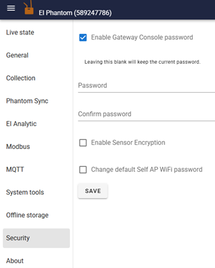 Setting the Gateway password