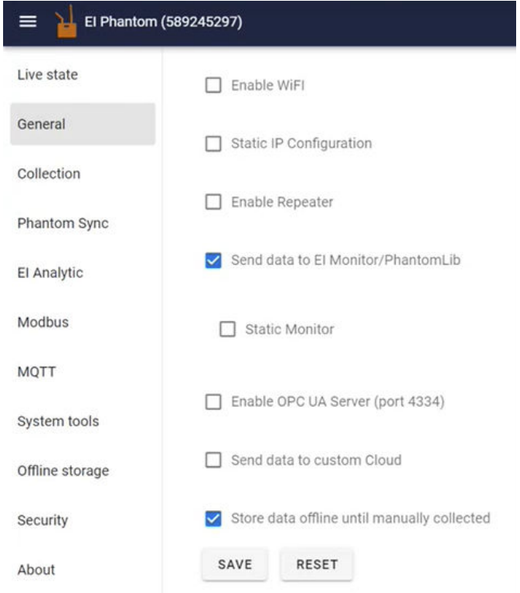 Gateway General menu. Both highlighted checkboxes must be enabled for InsightCM integration.