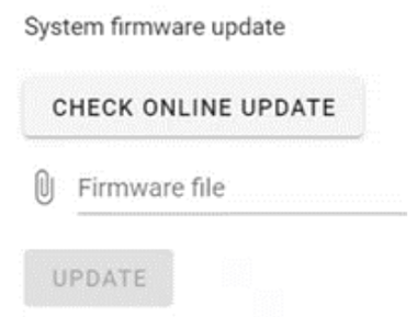 System firmware update dialog in the Phantom Gateway web interface (System Tools tab).