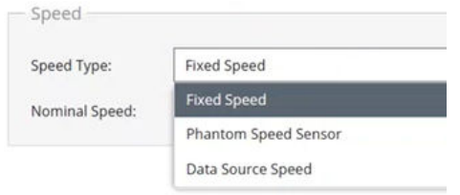 Speed Type dropdown showing the three available options.